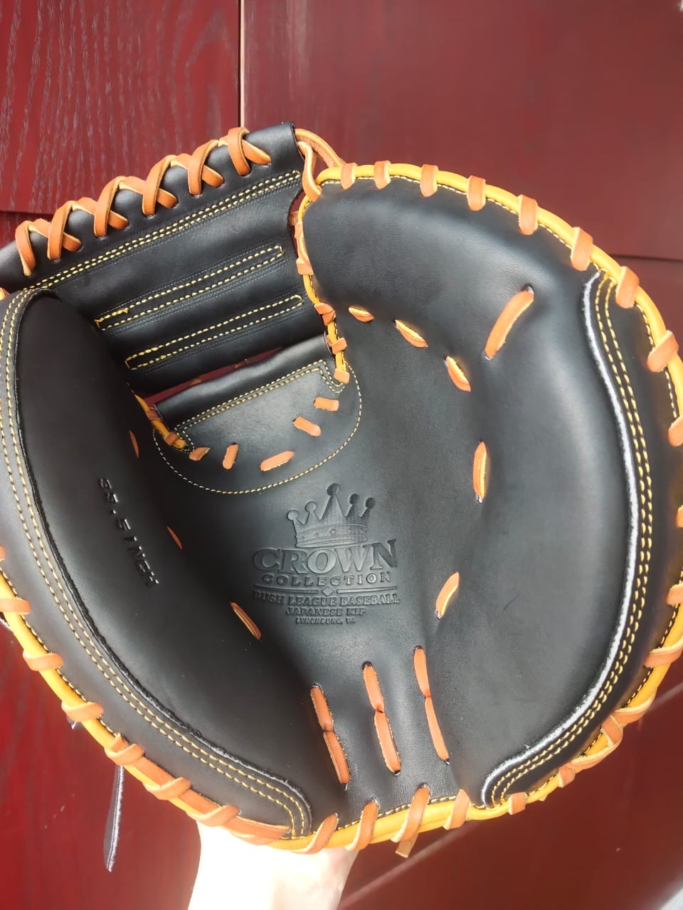 Bush League Crown Collection catcher's mitt palm stamped Japanese Kip